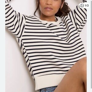 SPANX Air Essentials Striped Crewneck